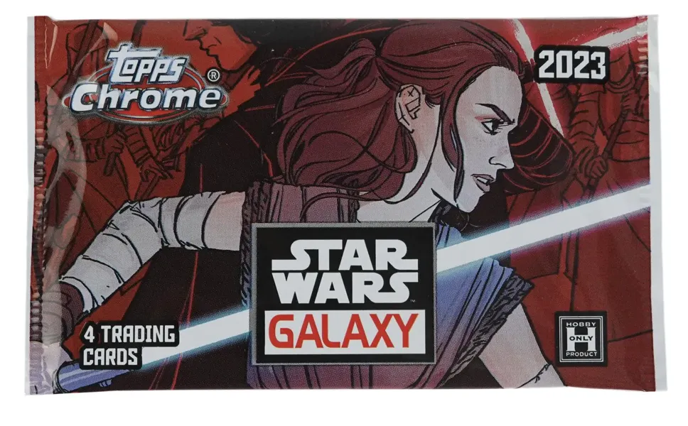 2023 Topps Star Wars Chrome Galaxy Hobby Box 18 Packs per Box, 4 Cards per Pack