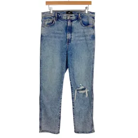 7 For All Mankind Acid Wash High Waist Cropped Straight Jeans- Size 32 (see notes, Inseam 27")