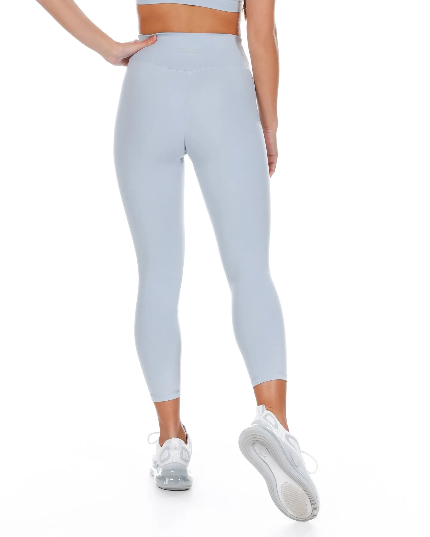 Light Blue 7/8 Length Cross Over Style Leggings for Women