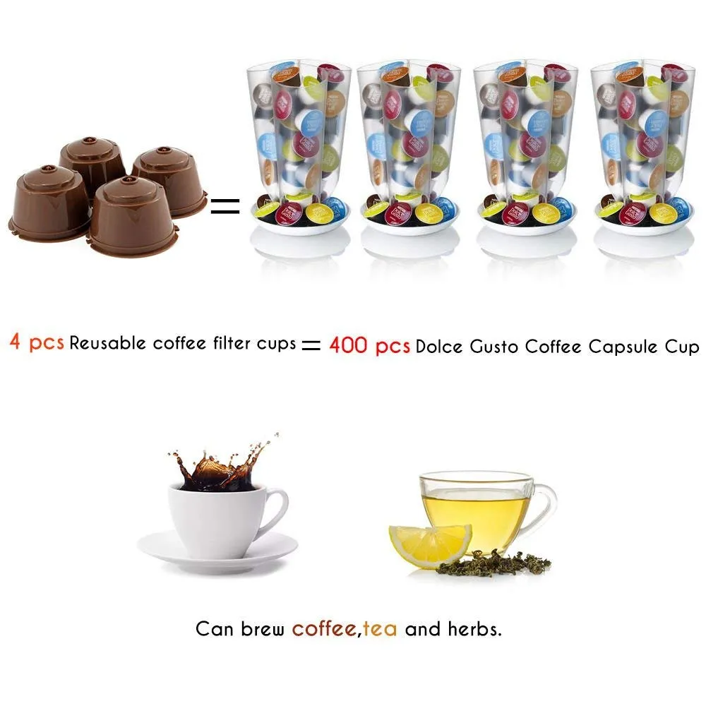 9 Color Refillable Reusable Dolce Gusto Coffee Capsules