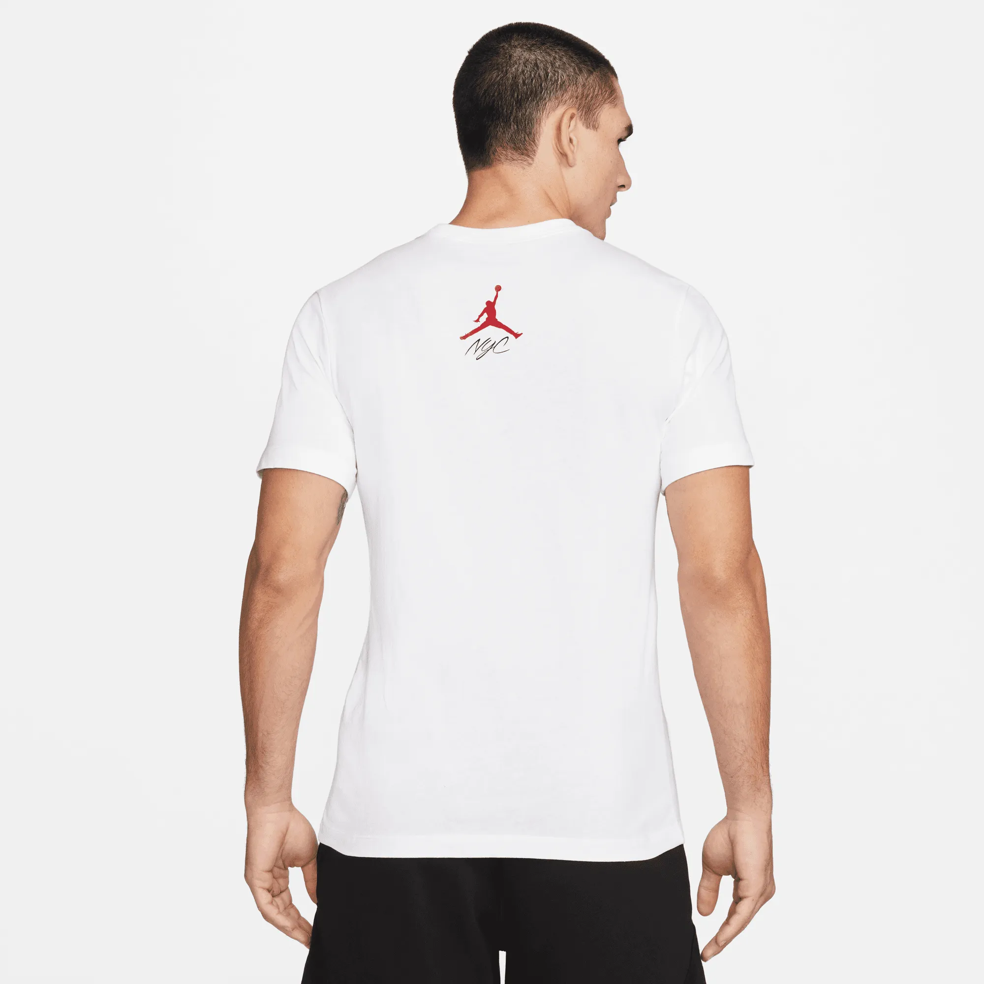 Air Jordan Mens "New York" Stencil T-Shirt 'White'