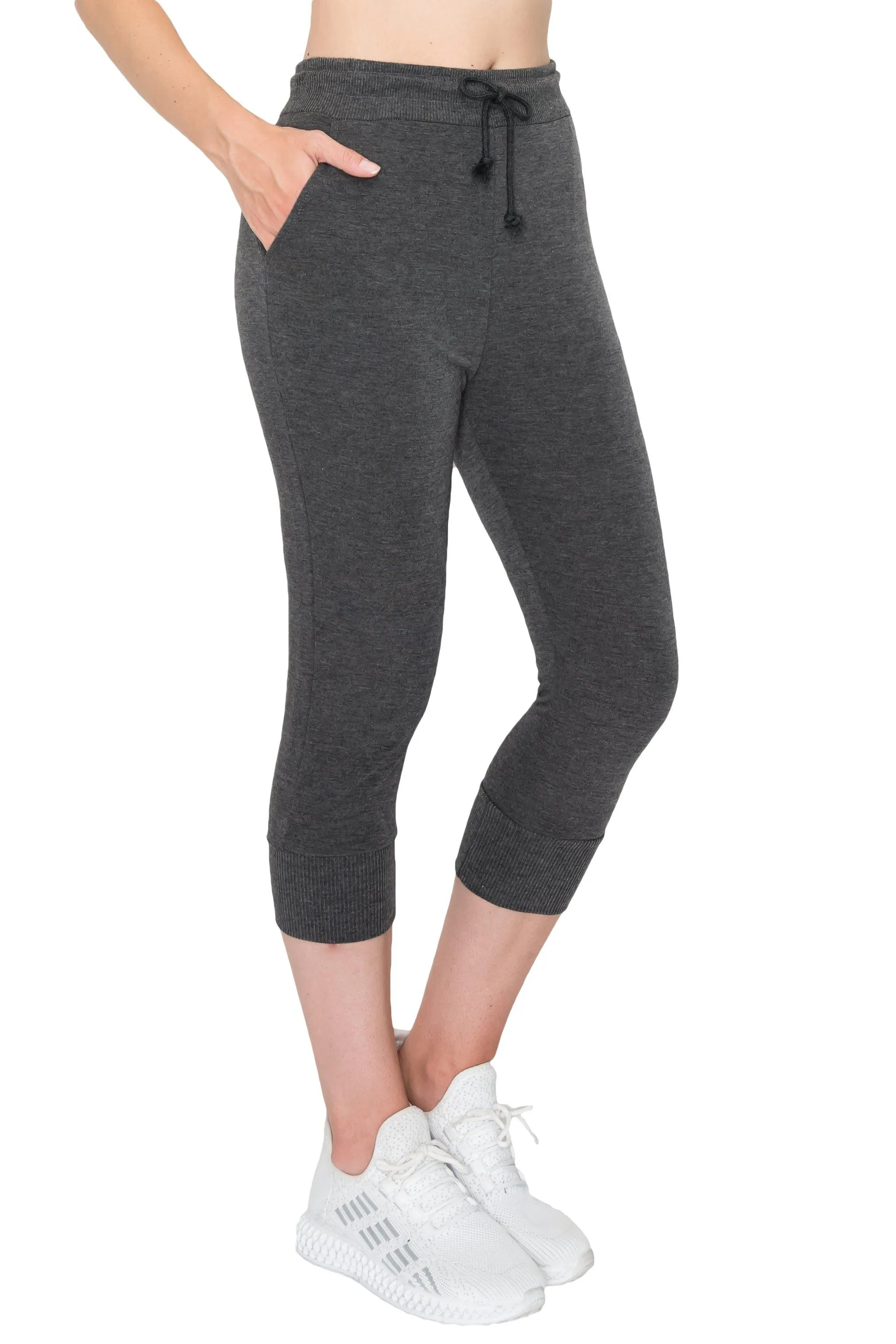 ALWAYS Women's Capri Jogger Pants - Premium Soft Lightweight Solid Soft Stretch Pockets Sweatpants