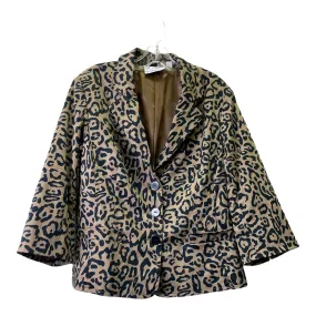 Animal Print Blazer By Linea By Louis Dellolio, Size: L