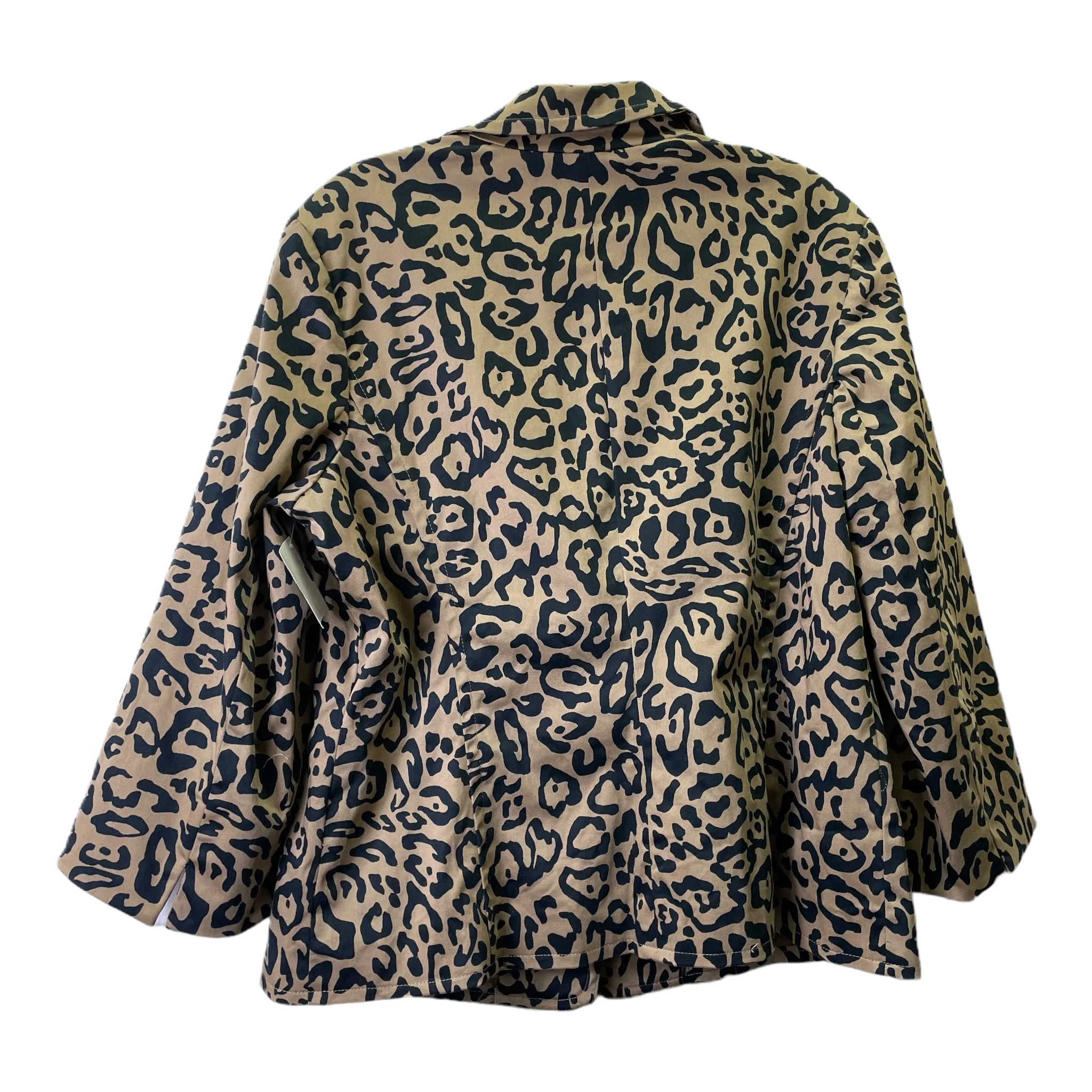 Animal Print Blazer By Linea By Louis Dellolio, Size: L