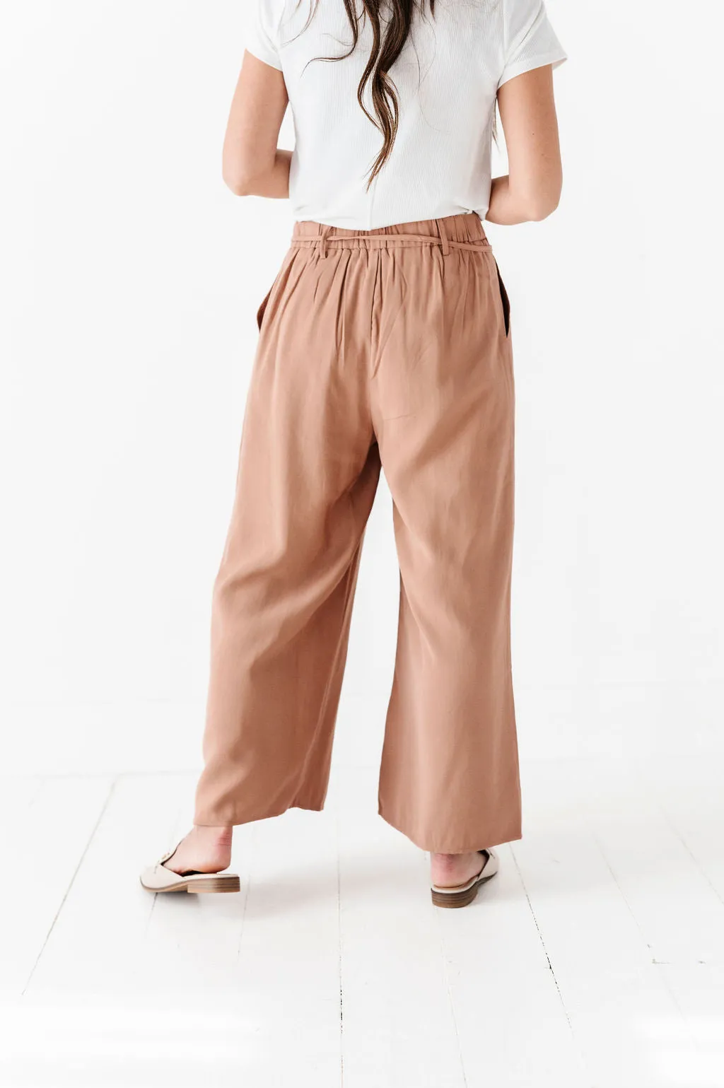 Anniston Wide Leg Pants in Camel