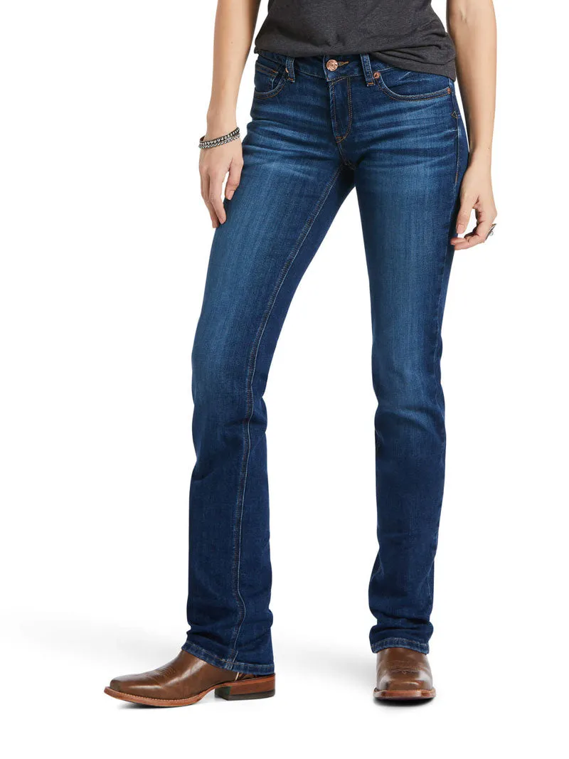 Ariat 10039608 Womens REAL Mid Rise Candace Straight Jean Portland