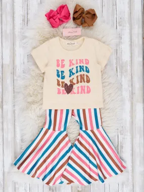 Be Kind Striped Bell Bottom Outfit