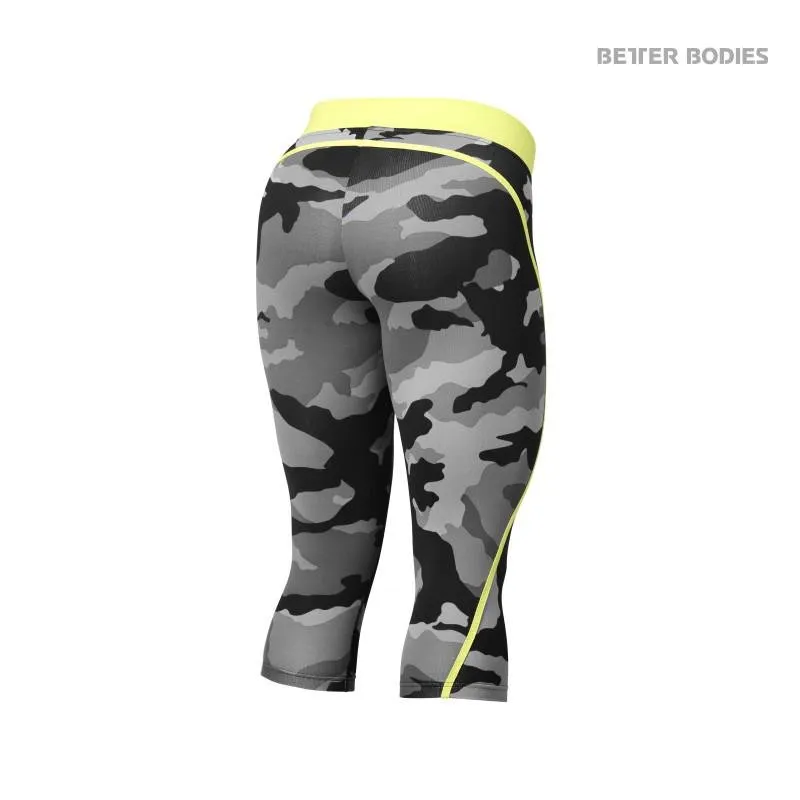 Better Bodies Camo Capri Tights - Grey Camoprint