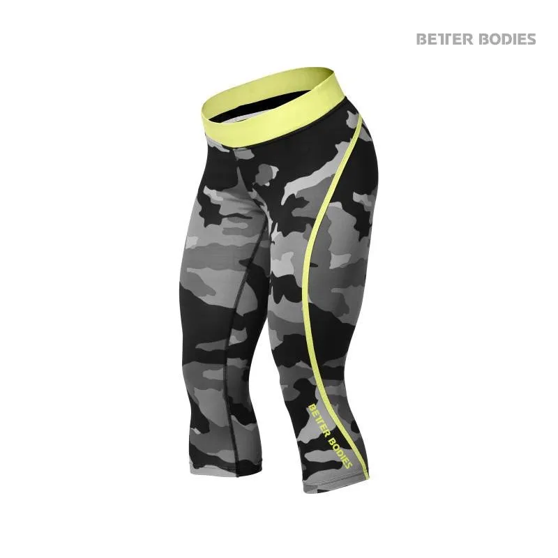 Better Bodies Camo Capri Tights - Grey Camoprint