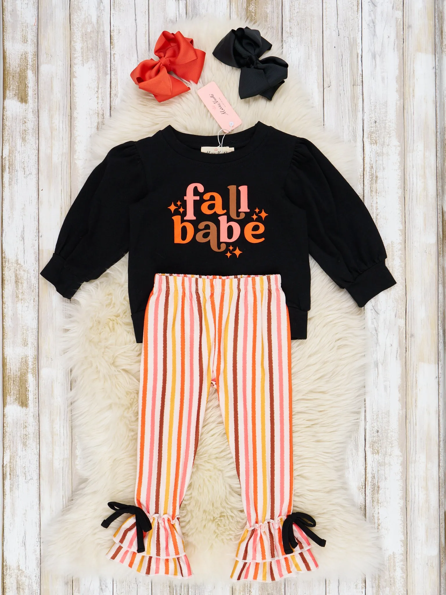 Black Fall Babe Ruffle Outfit