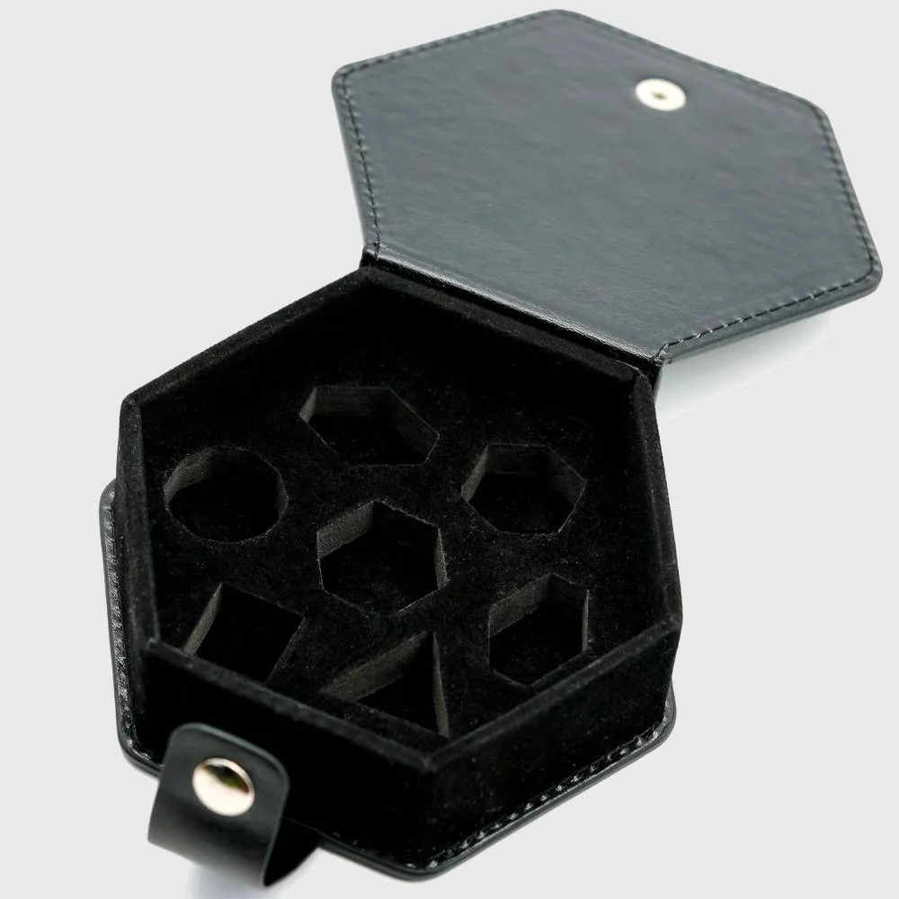 Black Leather Dice  Case