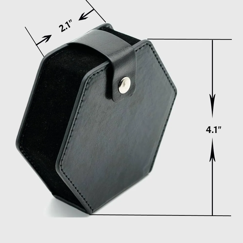 Black Leather Dice  Case