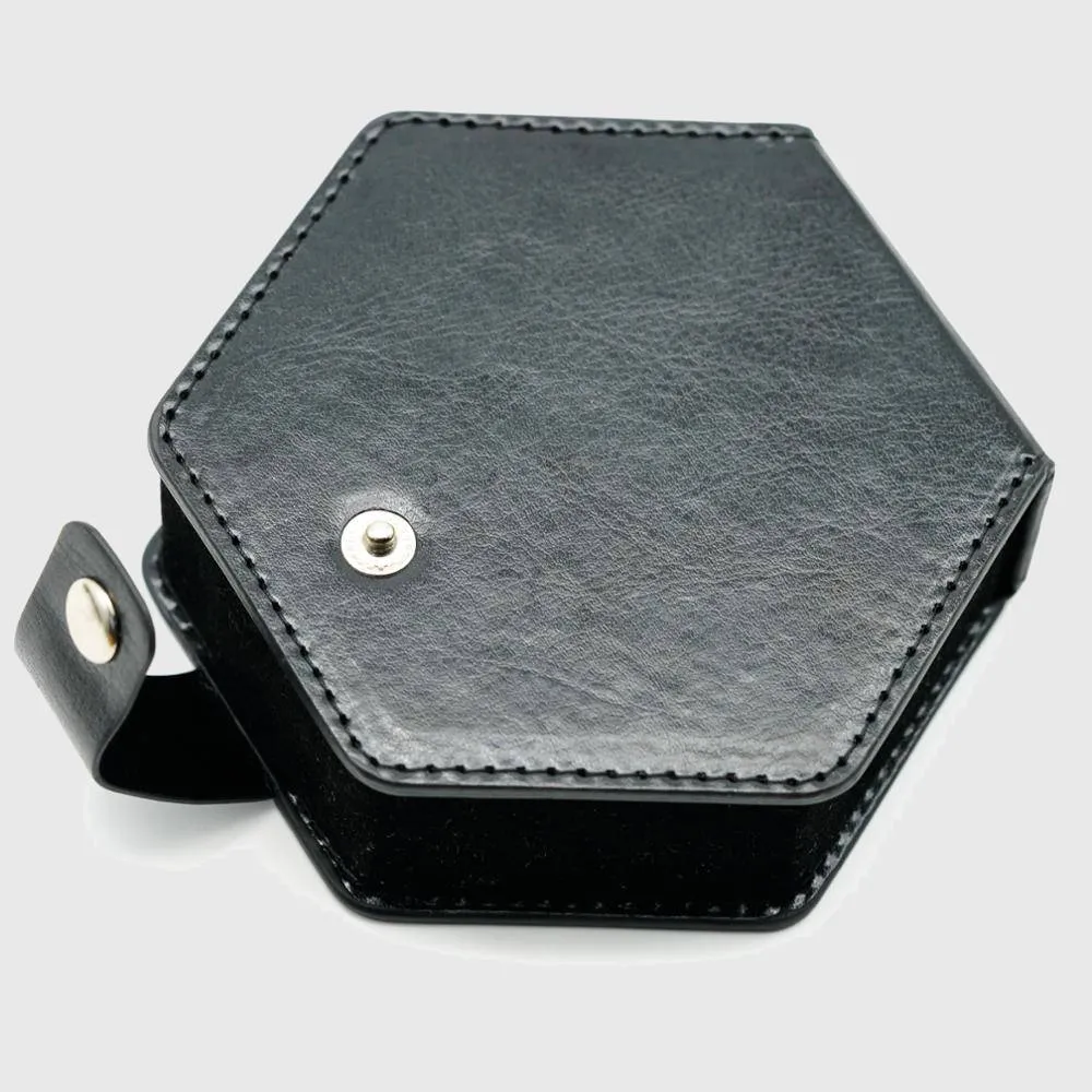 Black Leather Dice  Case