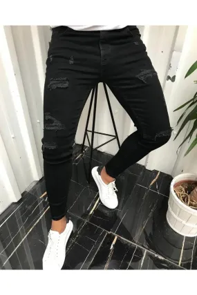 Black Ripped Skinny Jeans 999