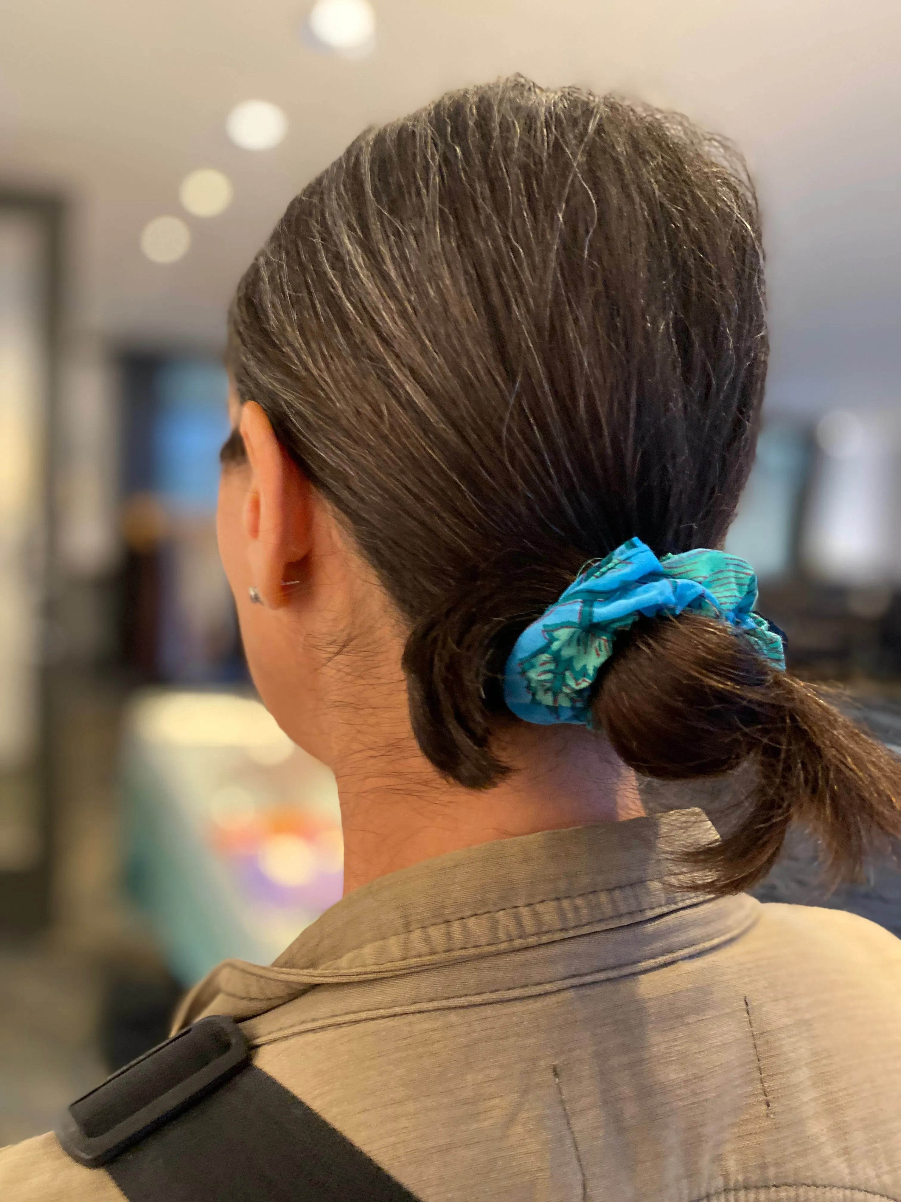 Block Print Hair Scrunchies