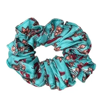 Block Print Hair Scrunchies