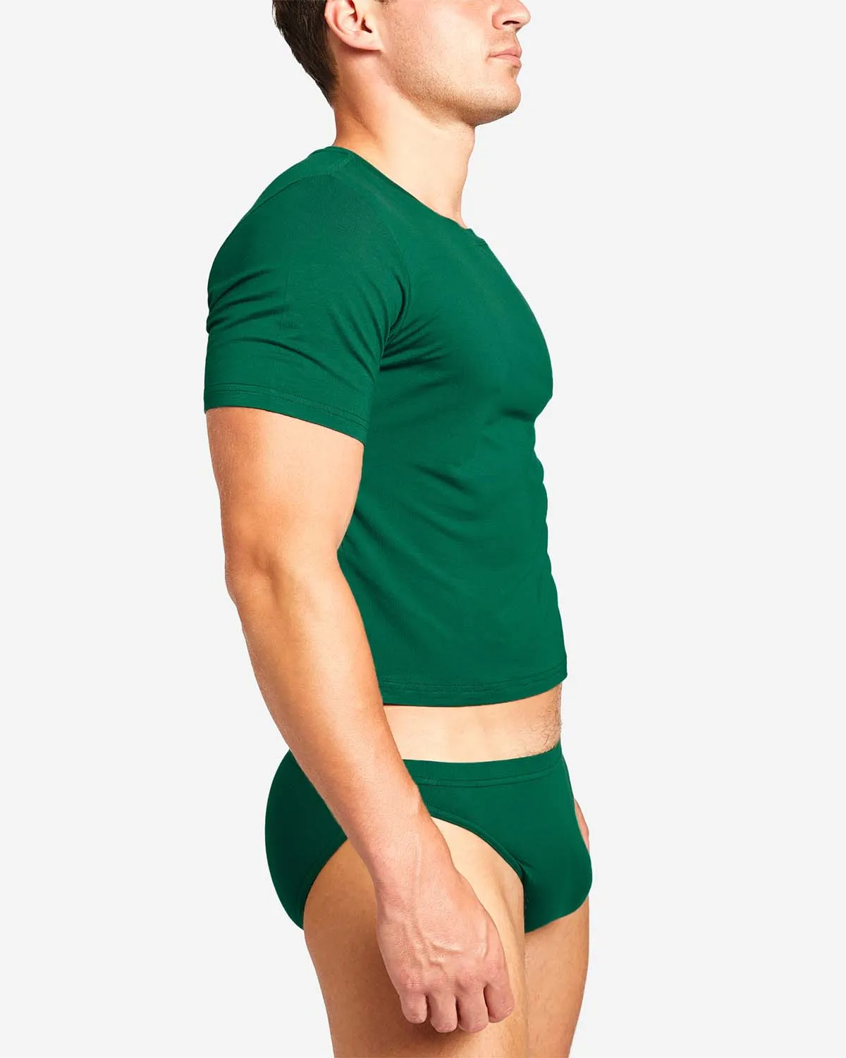 Body Bamboo Crop Tee - Forest Green