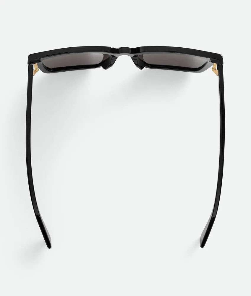 BV 1254S Acetate Square Sunglasses, Black