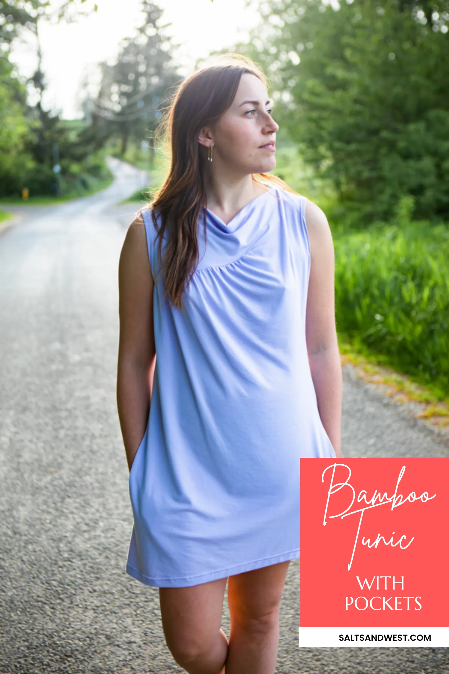 Callie Sleeveless Bamboo Tunic with Pockets