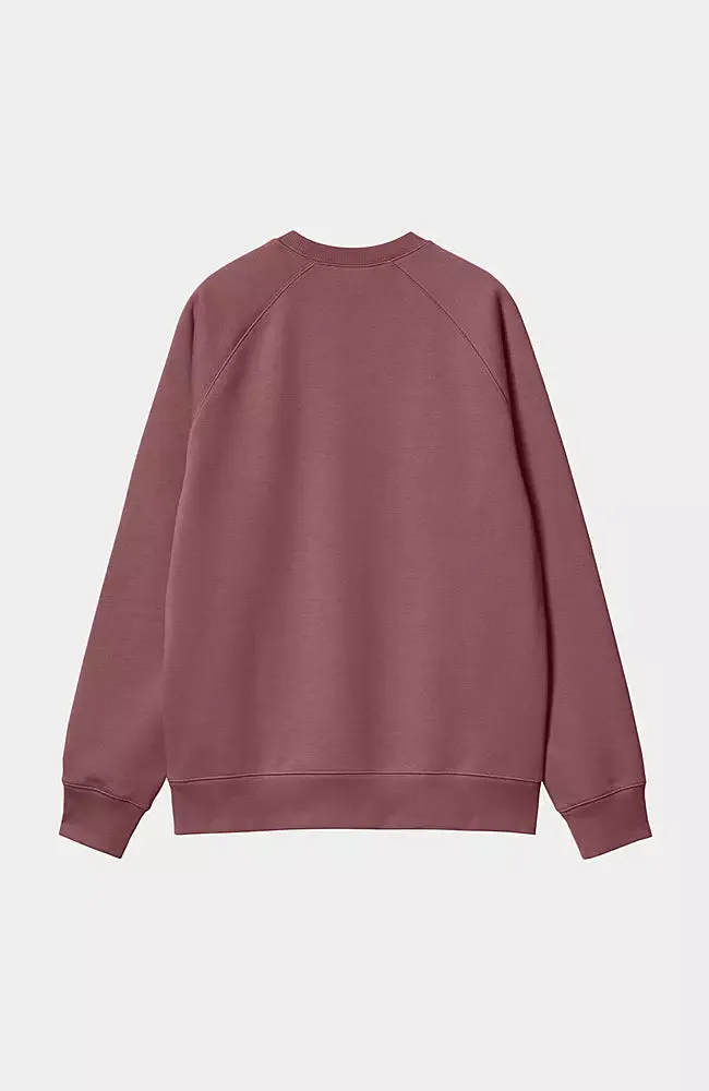 Carhartt chase sweatshirt dusty fuchsia