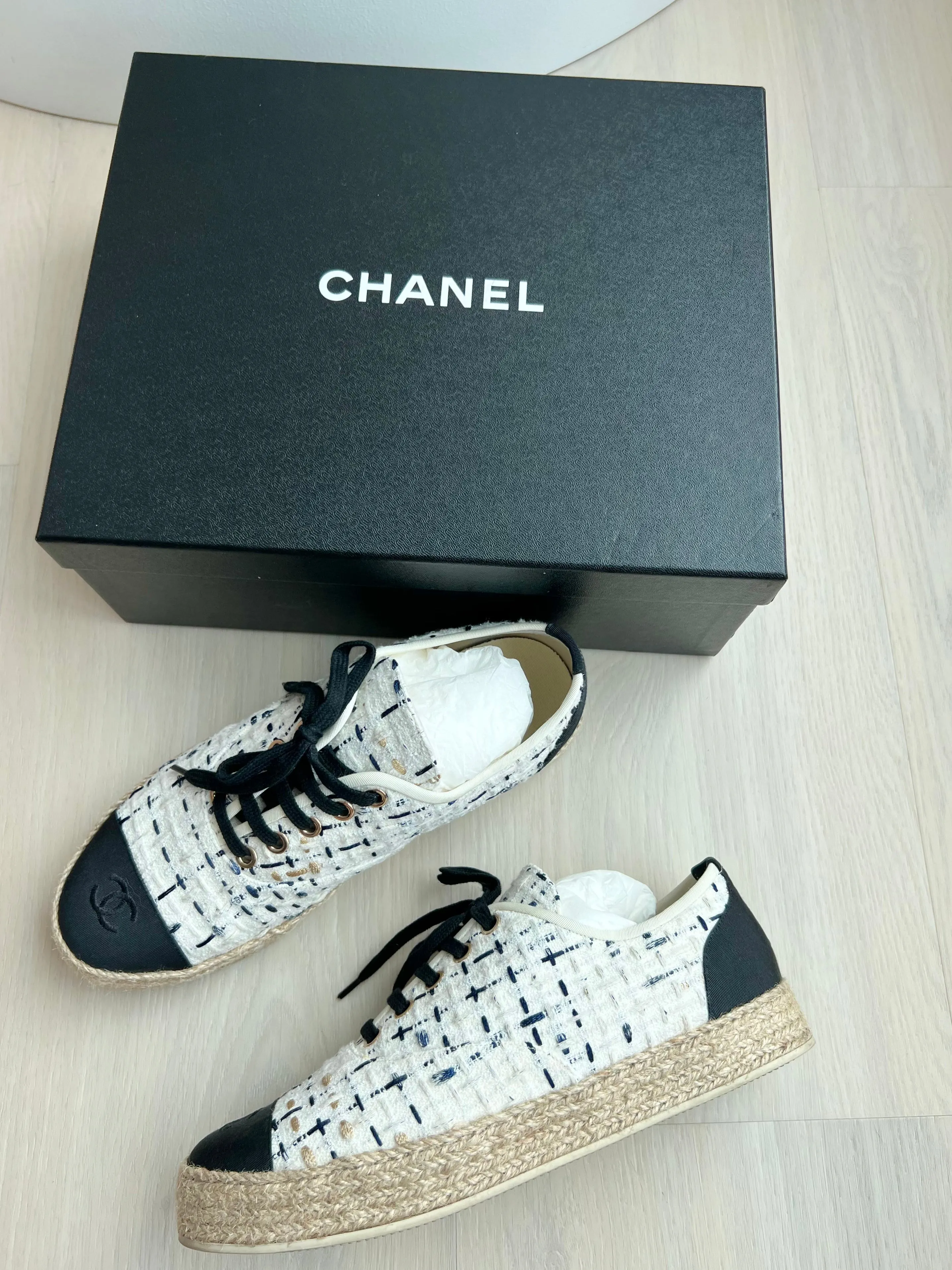 Chanel Tie Up Espadrilles