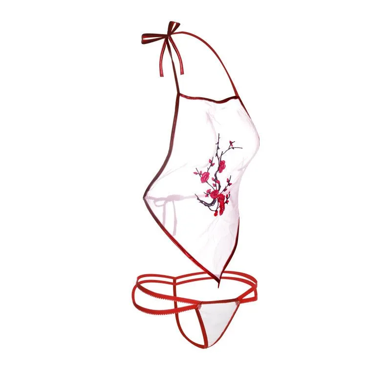 Cherry Blossom Bib Bra and G String