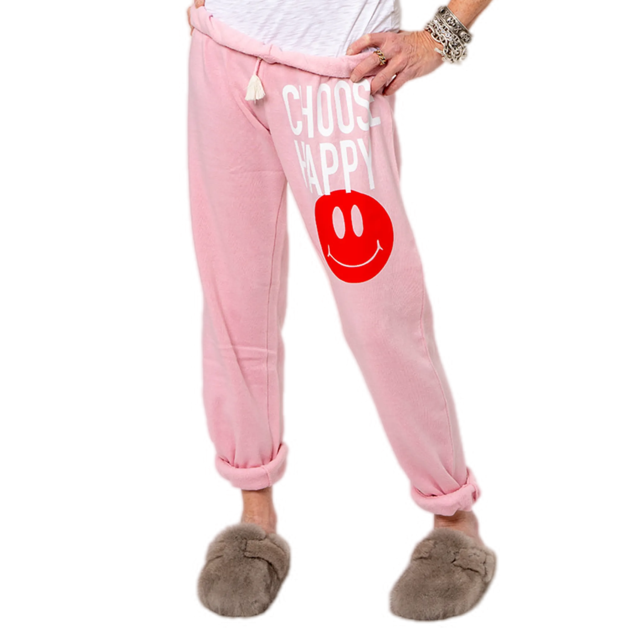 Choose Happy Pink Sweatpants