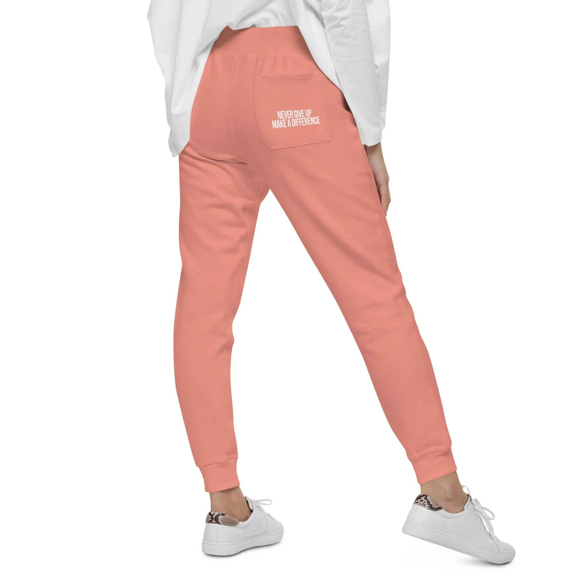 Choose RCVRY Never Give Up Make a Difference Unisex fleece sweatpants with Pockets