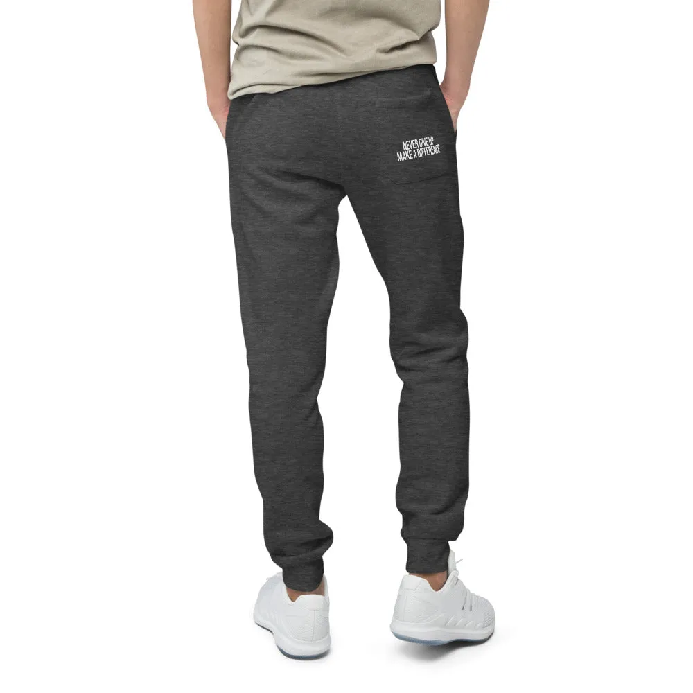 Choose RCVRY Never Give Up Make a Difference Unisex fleece sweatpants with Pockets