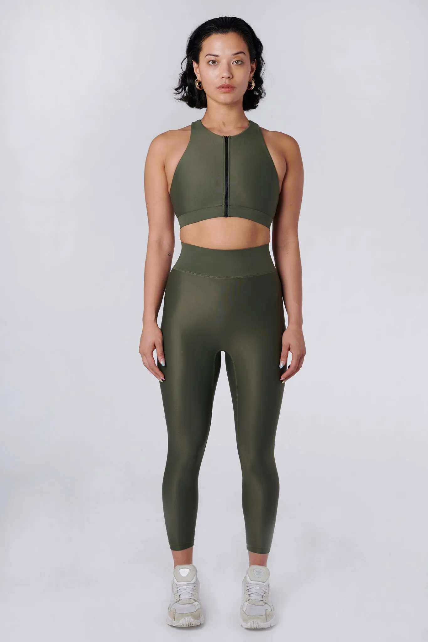 Cora Compression Leggings | Recycled Nylon | Olive