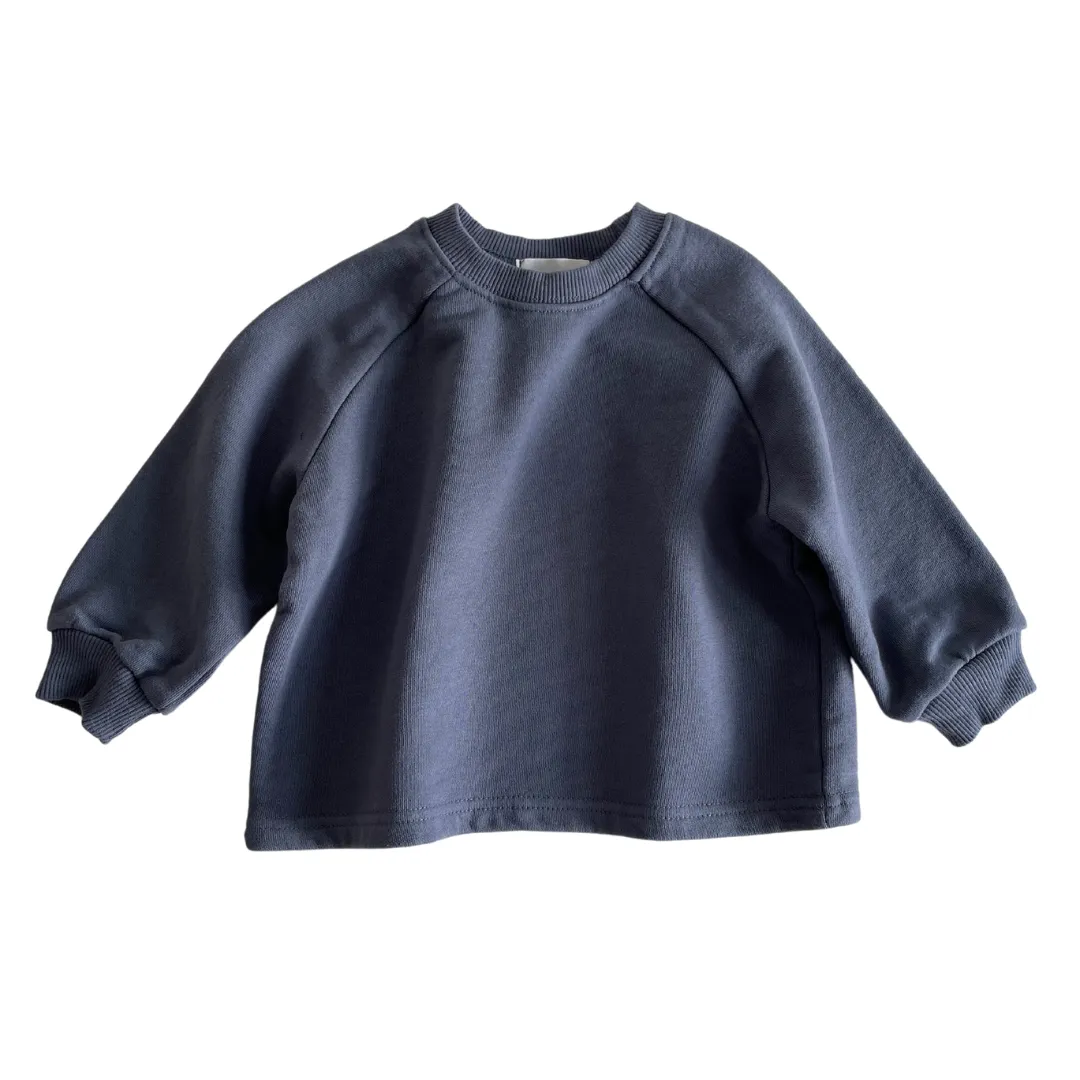 Cotton Sweatshirt - Marine Blue