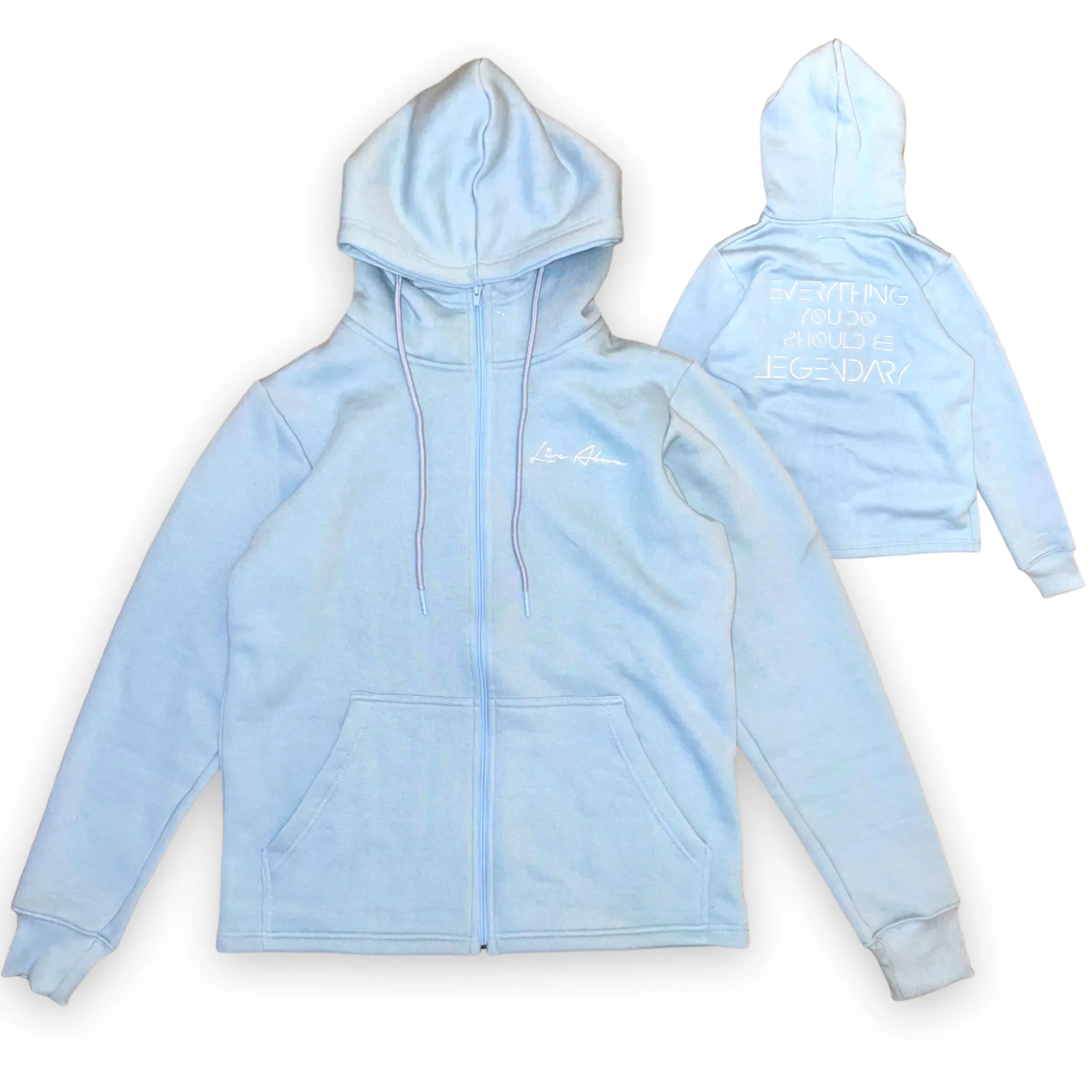 Cozy Live Above EYDSBL Hoodie V2- Pale Blue