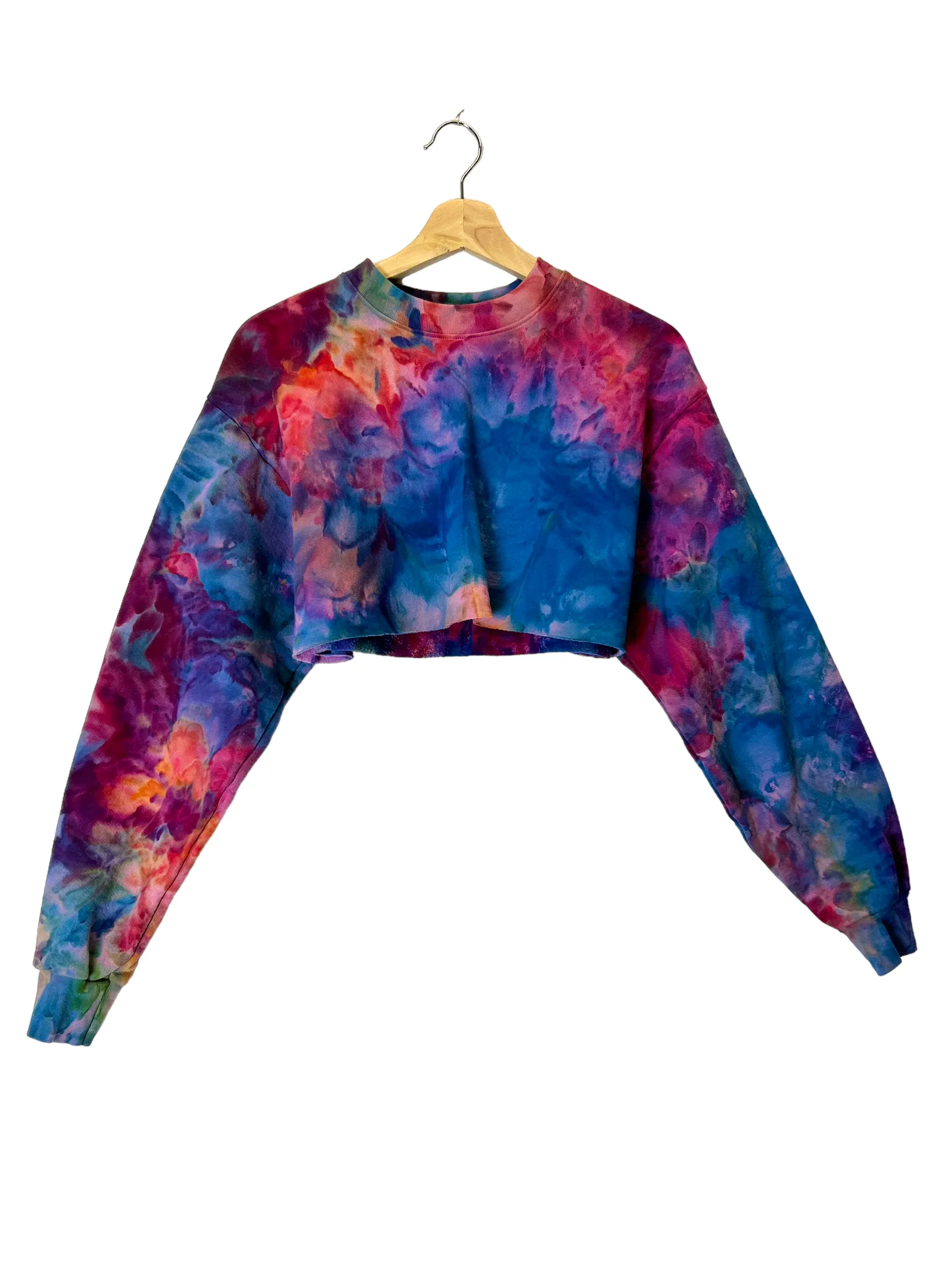 Crop Crewneck in Rainbow