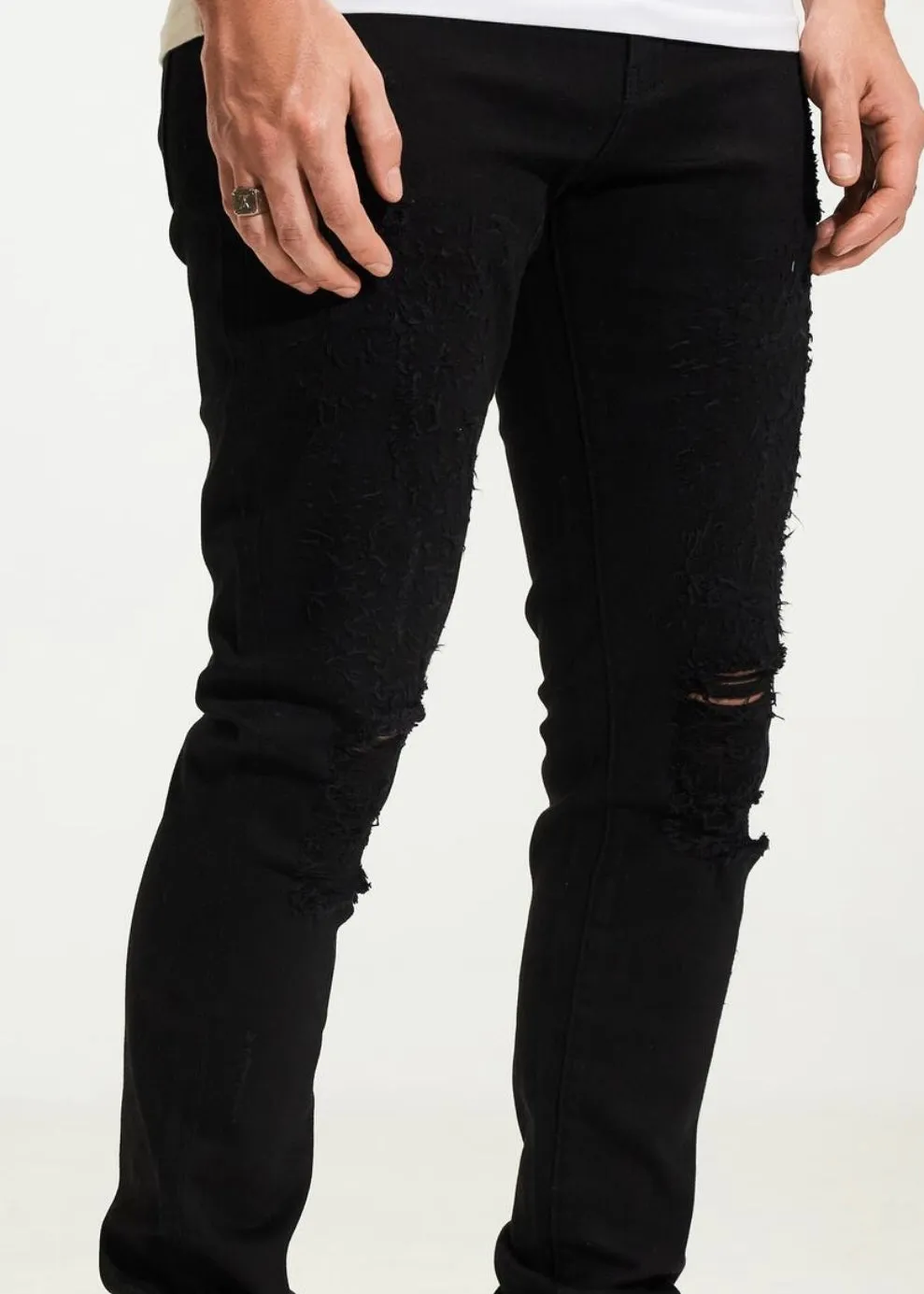 Crysp Atlantic Distress Black Jeans (PP)