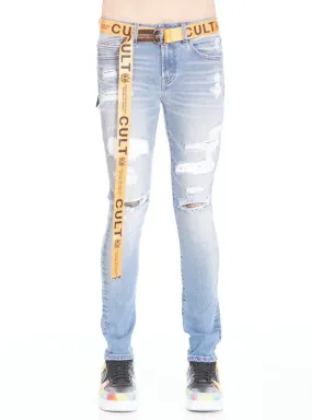 Cult Of Individuality Storm Skinny Belted Jeans