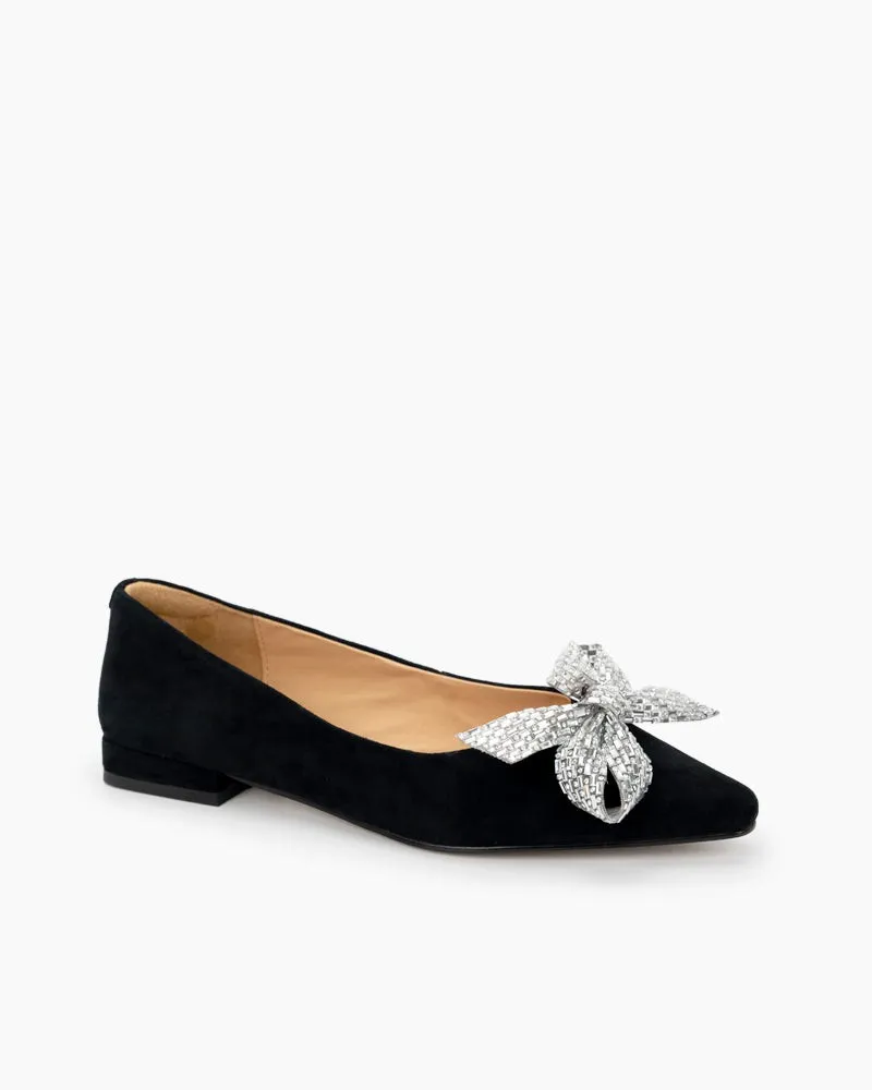 Cute Bowknot Crystals Comfort Lightweight Loafers