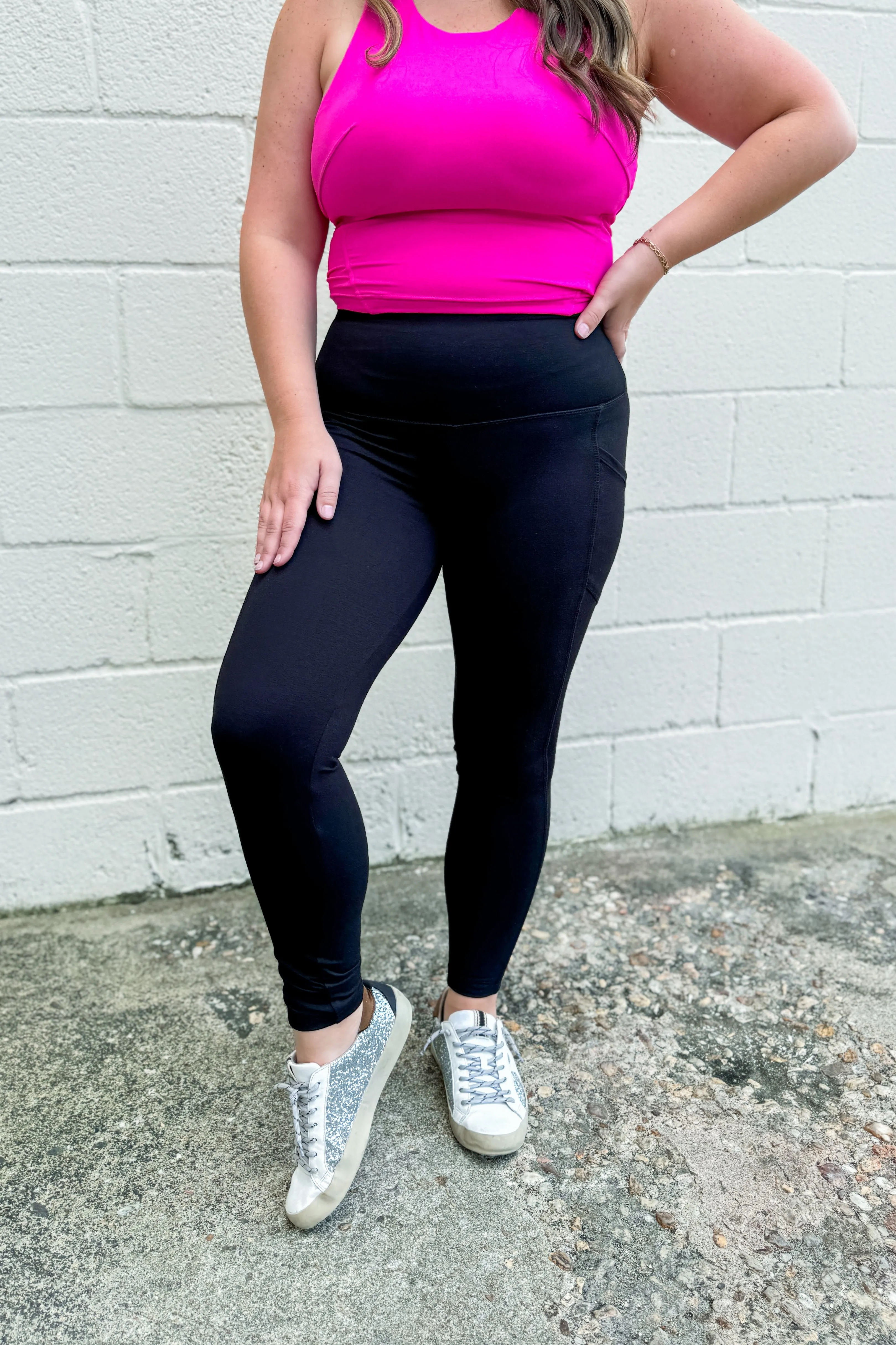 DEAL | Never Back Down Leggings with Pockets, Black