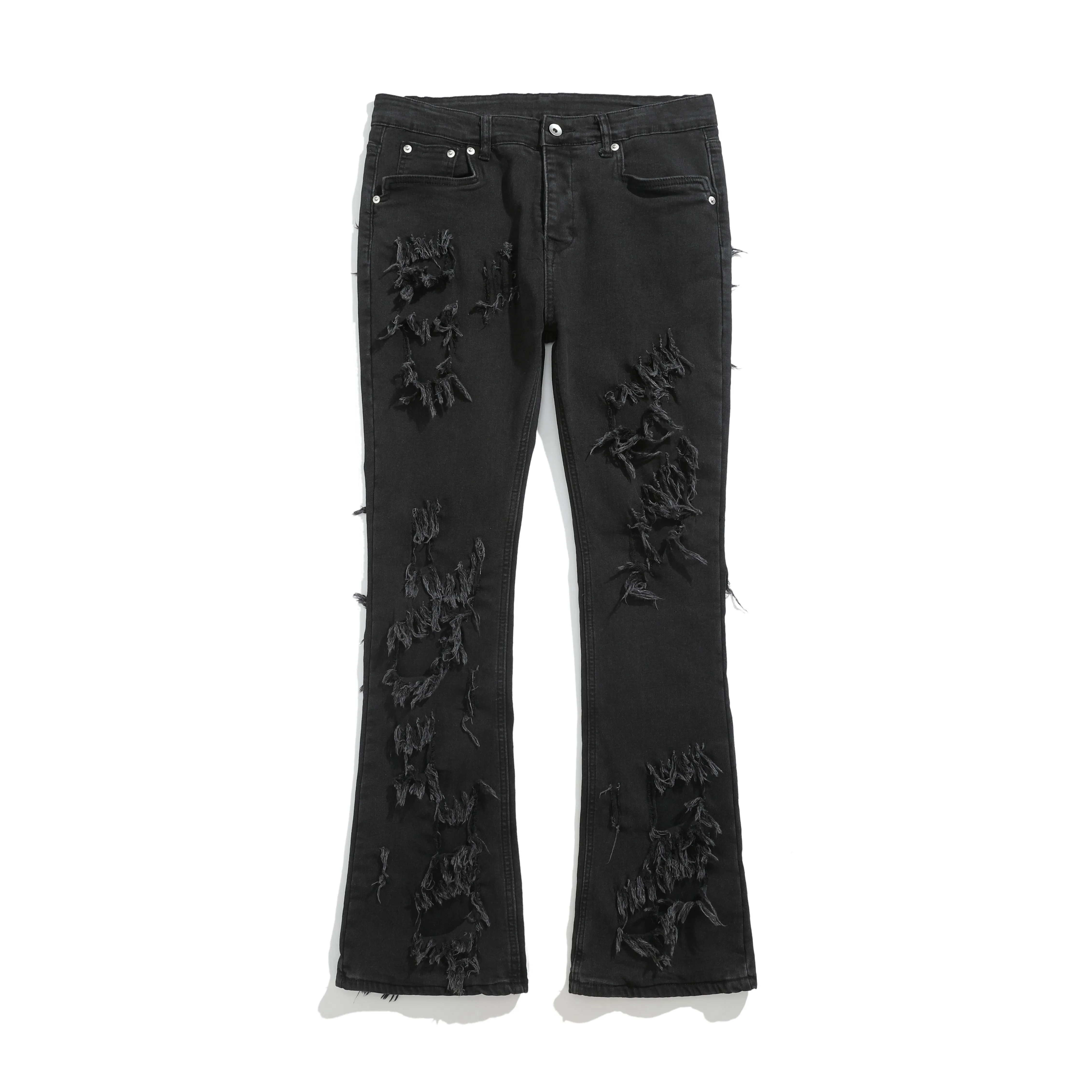 Destroyed | Distressed Black Jeans