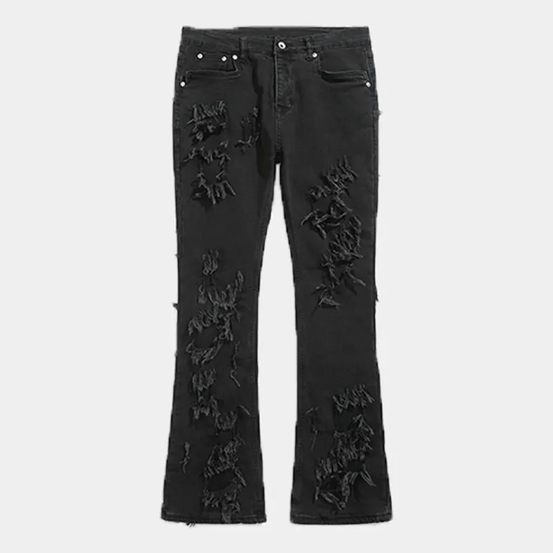 Destroyed | Distressed Black Jeans