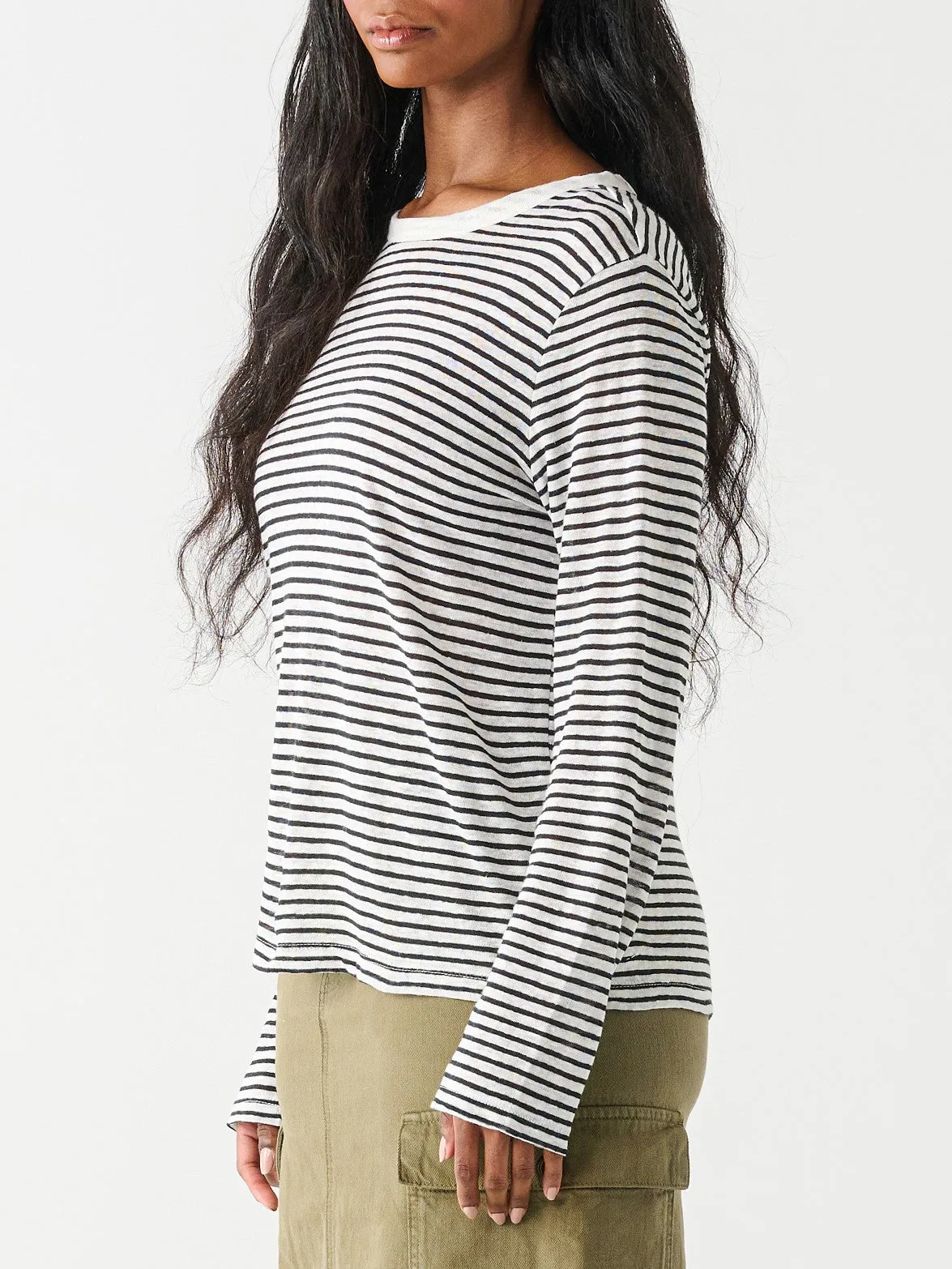 DEX Long Sleeve Stripe Top