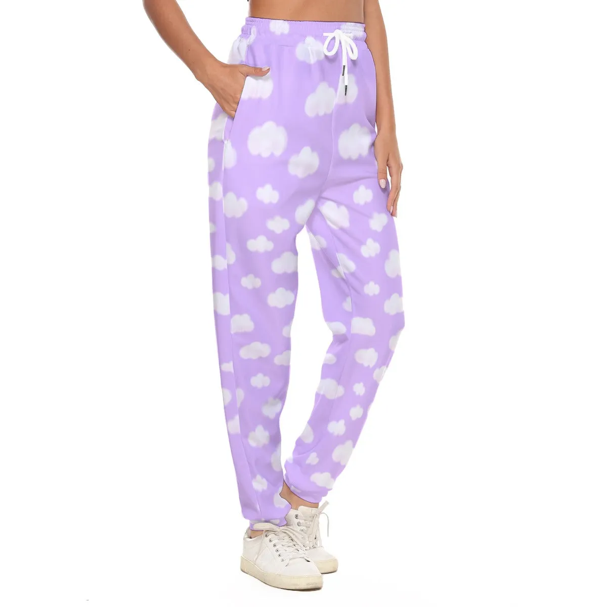 Dreamy Clouds Women's Sweatpants (Lilac)