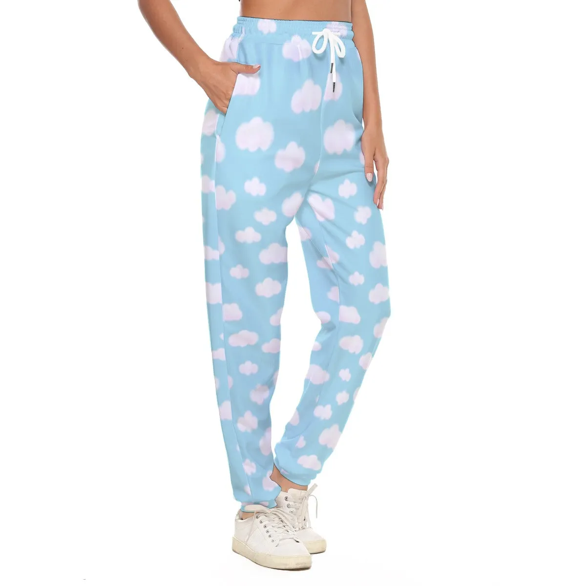 Dreamy Clouds Women's Sweatpants (Sky Blue)