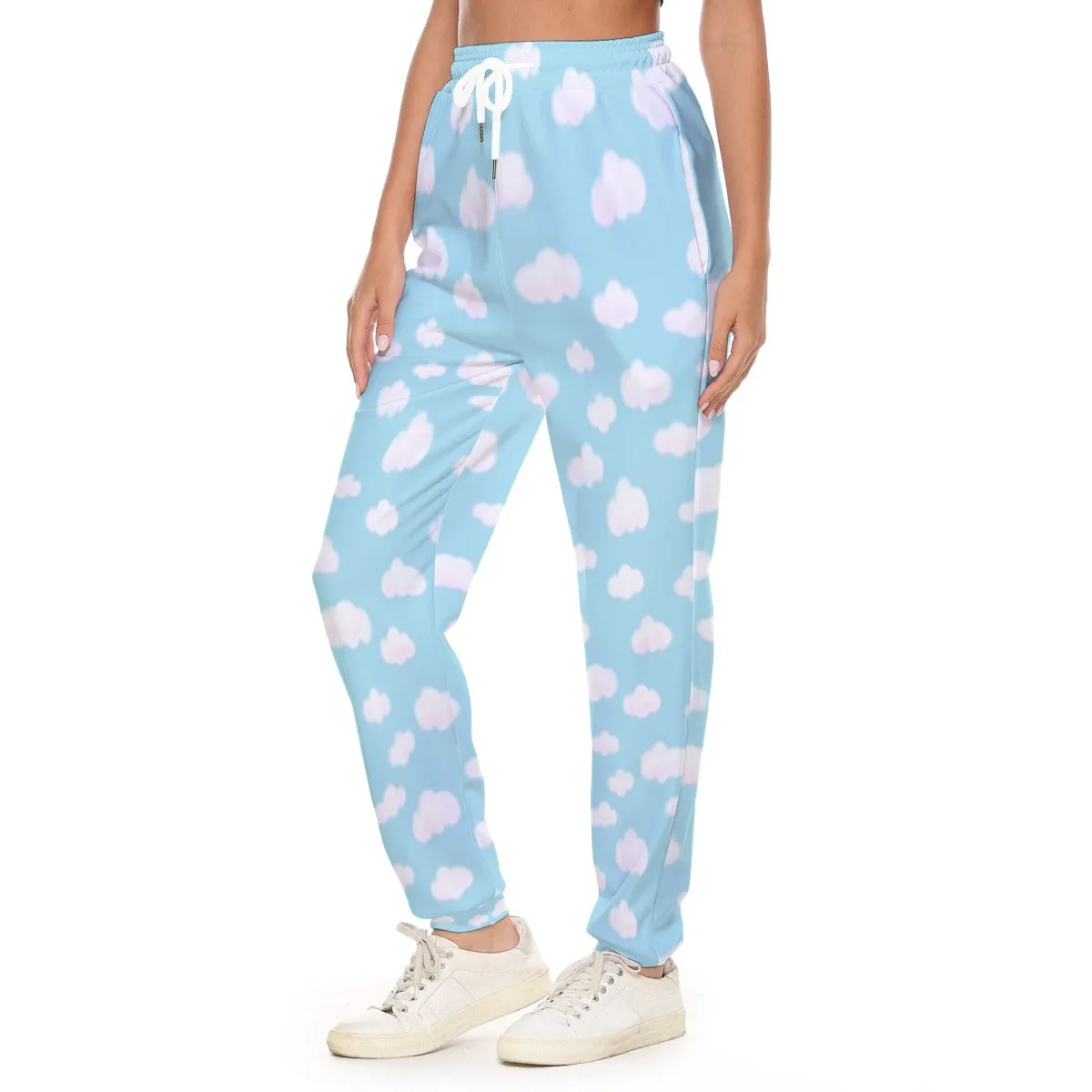 Dreamy Clouds Women's Sweatpants (Sky Blue)