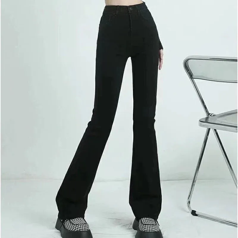 Elastic Flare Denim Bell Bottom