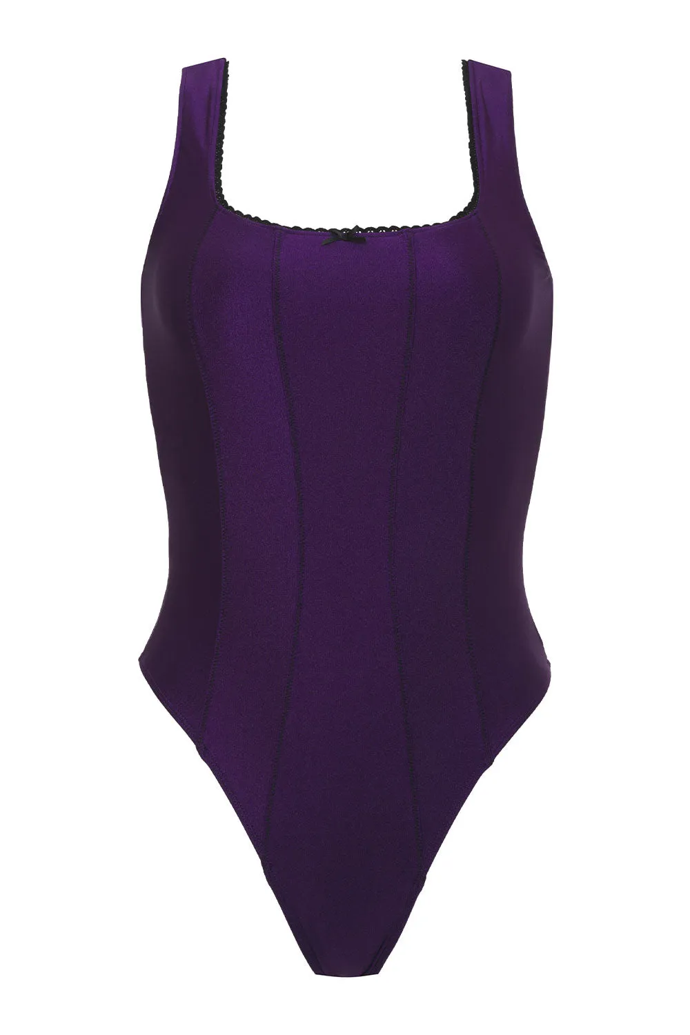 Etta Shine Cheeky One Piece Swimsuit - Candied Violet