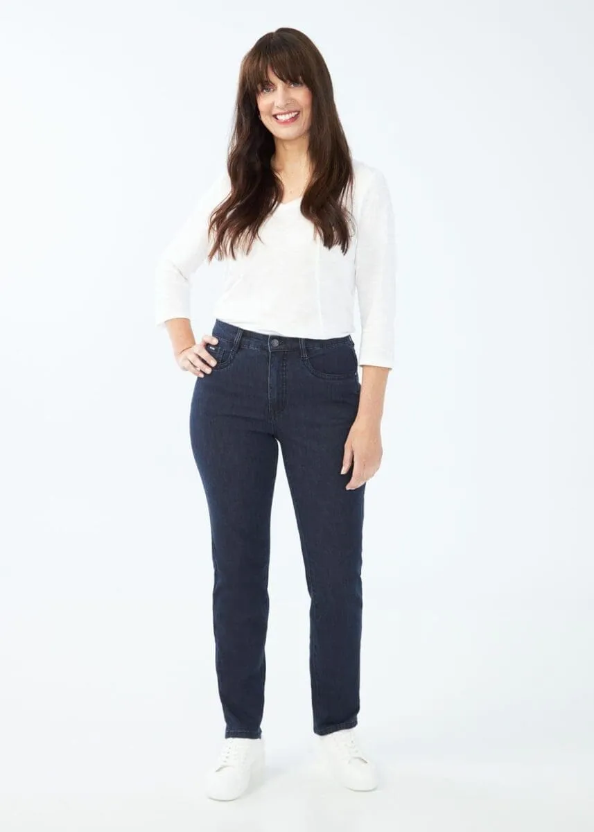 FDJ PETITE Suzanne Relaxed Slim Leg Supreme Denim (Pleasant Wash)