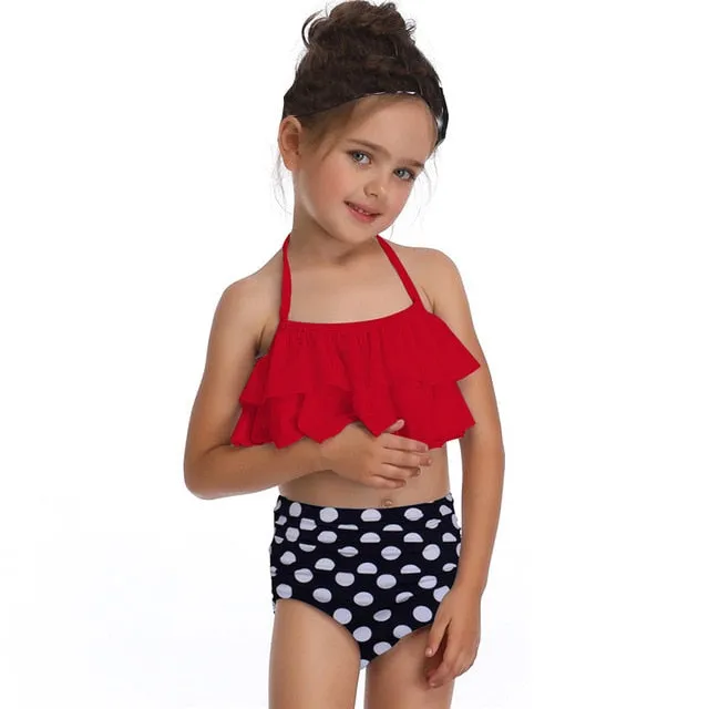 Girls Floral two piece swimsuit