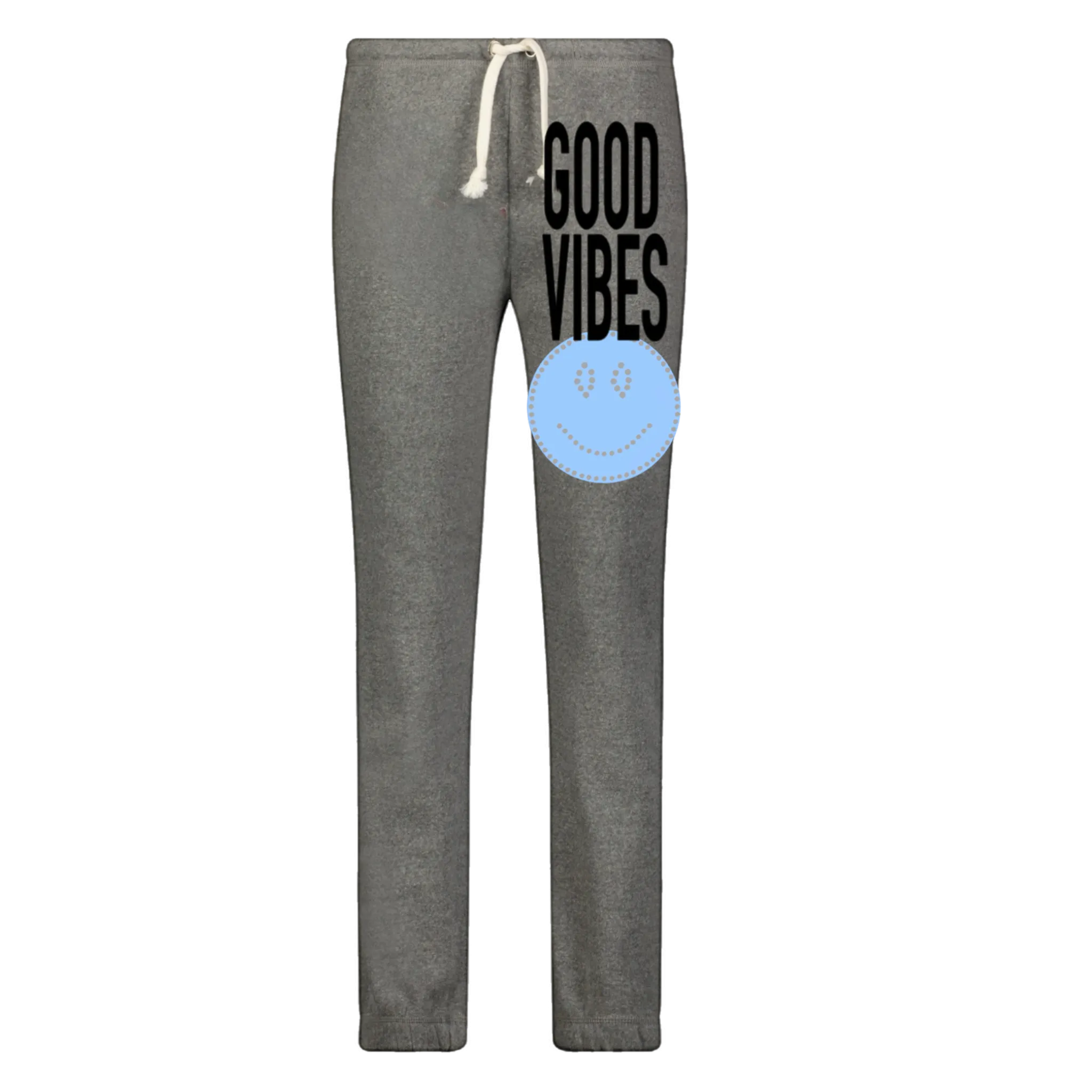 Good Vibes Smile Grey Sweatpants