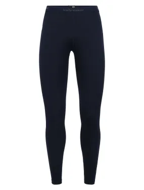 icebreaker Merino Base Layer Women's Merino 200 Oasis Leggings Tights - Black Jet Heather Navy