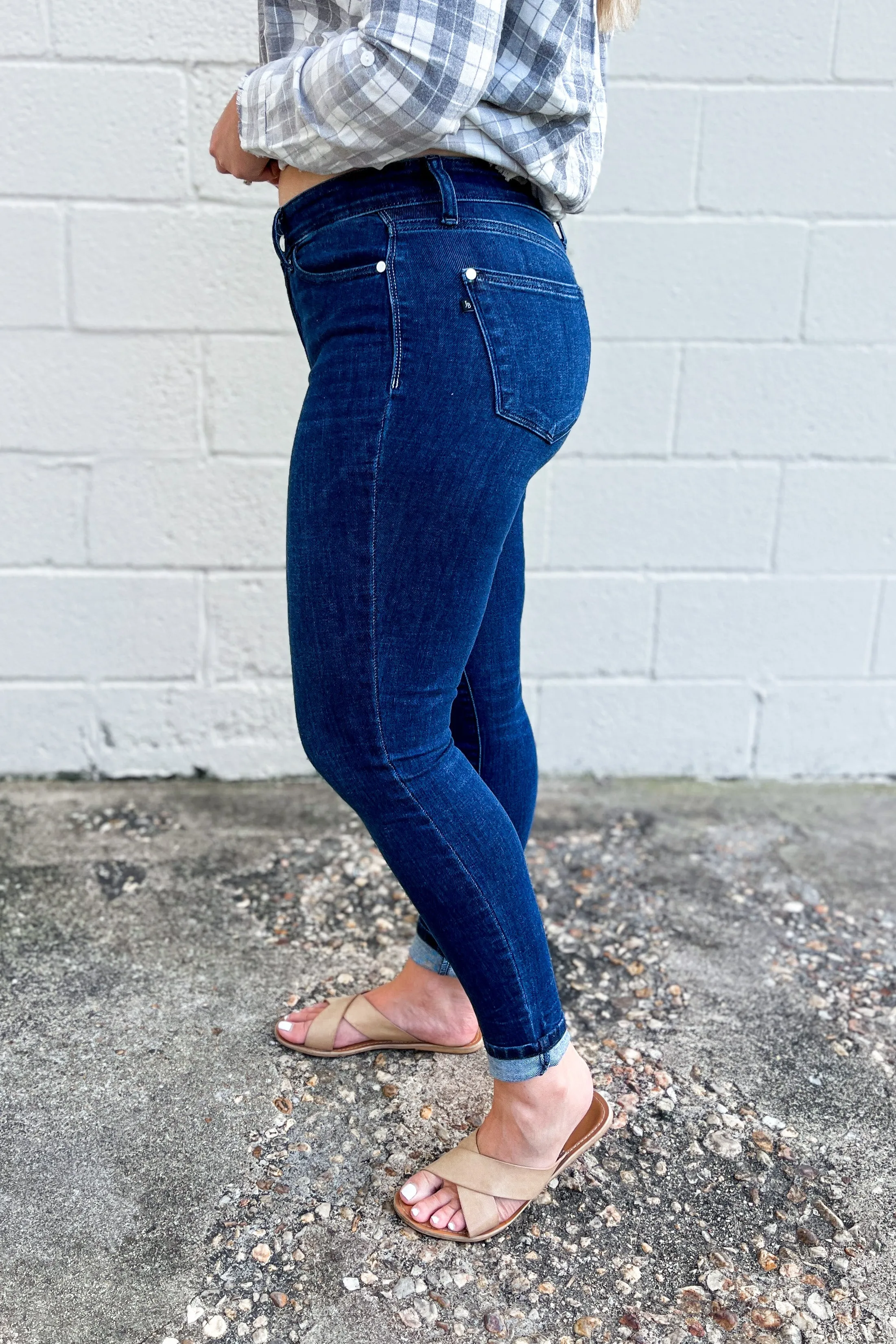 Judy Blue Impulse Mid Rise Skinny Jean, Dark Wash